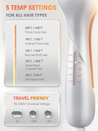 SHEGLAM Hair Beach Babe Hair Waver 2 Barrel Crimper 1 Inch with Smart Timer & Adjustable Temps Dual Voltage, Anti-Scald, Easy to Use