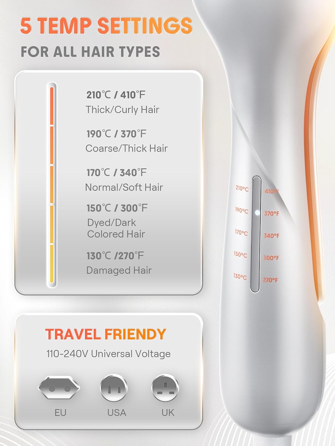 SHEGLAM Hair Beach Babe Hair Waver 2 Barrel Crimper 1 Inch with Smart Timer & Adjustable Temps Dual Voltage, Anti-Scald, Easy to Use